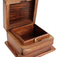 TOSQP27 Secret Box Brainteaser Puzzle Case, 4-Inch Rosewood Storage Organizer, Unique Gift for Her, Girlfriend, Men