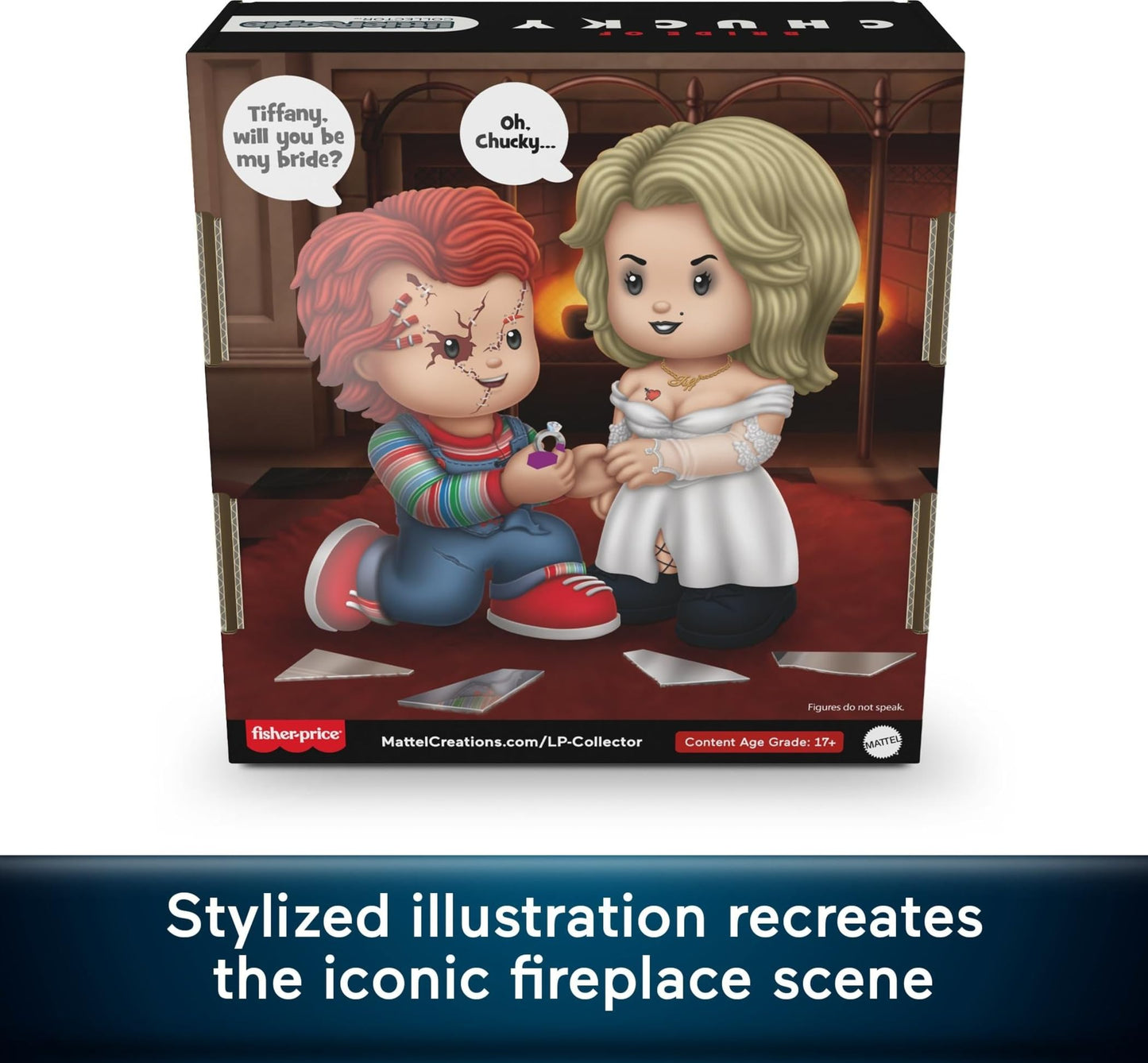 Little People Collector Bride of Chucky Figure Set - Special Edition, Multicolor, Model HYM23, Display Box for Adults & Fans