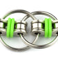 Tom's Fidgets Original Flippy Chain Fidget Toy - Stress Reducer for ADHD & Anxiety, Medium, Green, Metal, Model DGT232