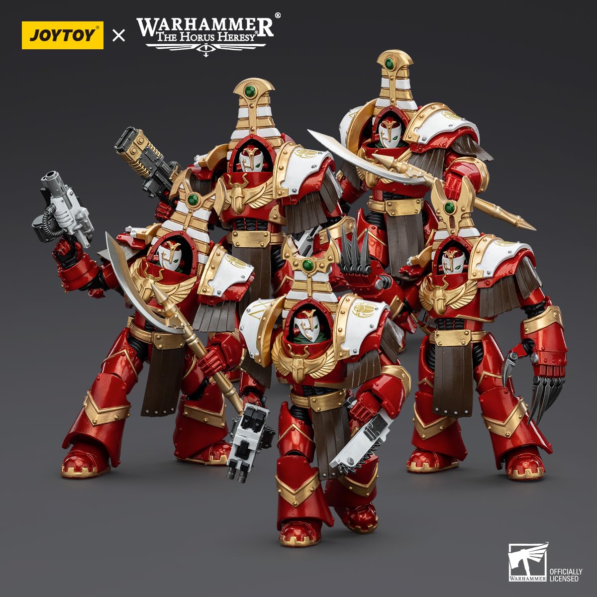 JOYTOY Warhammer 40K Thousand Sons 5Pcs Sekhmet Terminator Cabal 1:18 Scale Action Figure Mecha Joy Toy Collection Model 5.35in