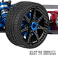 BRCatWPark RC Highway Tires Wheel for 1/7 Infraction 6S BLX/Limitless,1/8 Typhon 6s BLX,7 Spokes Wheel Rim & Rubber Highway Tire