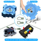 Puzzle Track Educational Play Set-Plastic Jigsaw Board & Battery Operated Toy Vehicles, Montessori Toys For Kids Ages 3-5, 2-4 Y