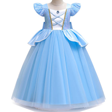bibeikele Princess Costume for Girls Dress UP Outfit with Rich Accessories 5-6Years(C08-120)