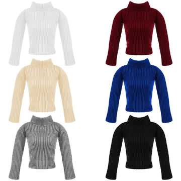 Fourluoo 6 Pcs Winter Christmas Doll Clothes 11.8 Inch Doll Sweater Outfits Long Sleeve Top Doll Clothing For Christmas Birthday