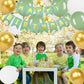 Happy Birthday Banner, Green Birthday Decoration, 16 Pcs 12In Happy Birthday Balloons With 2 Ribbons For Men Women Girls And Boy