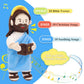 Yelakey Jesus Plush Talking Doll - 20 Bible Verses & Songs, 13.4" Blue Interactive Stuffed Toy for Kids, Perfect Religious Gift
