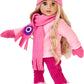 - Ice Skating Fun - 6 Piece Outfit Fits 18 Inch Doll - Pink Fleece Blouse With Stretchy Leggings, Hat, Scarf, Mittens And White Ice Skates - (Doll Not Included)