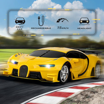 KULARIWORLD Remote Control Car, Rechargeable High Speed Drift RC Cars Toys for Kids Boys Girls Age 3 4 5 6 7 8-12,1/18 Super Veh