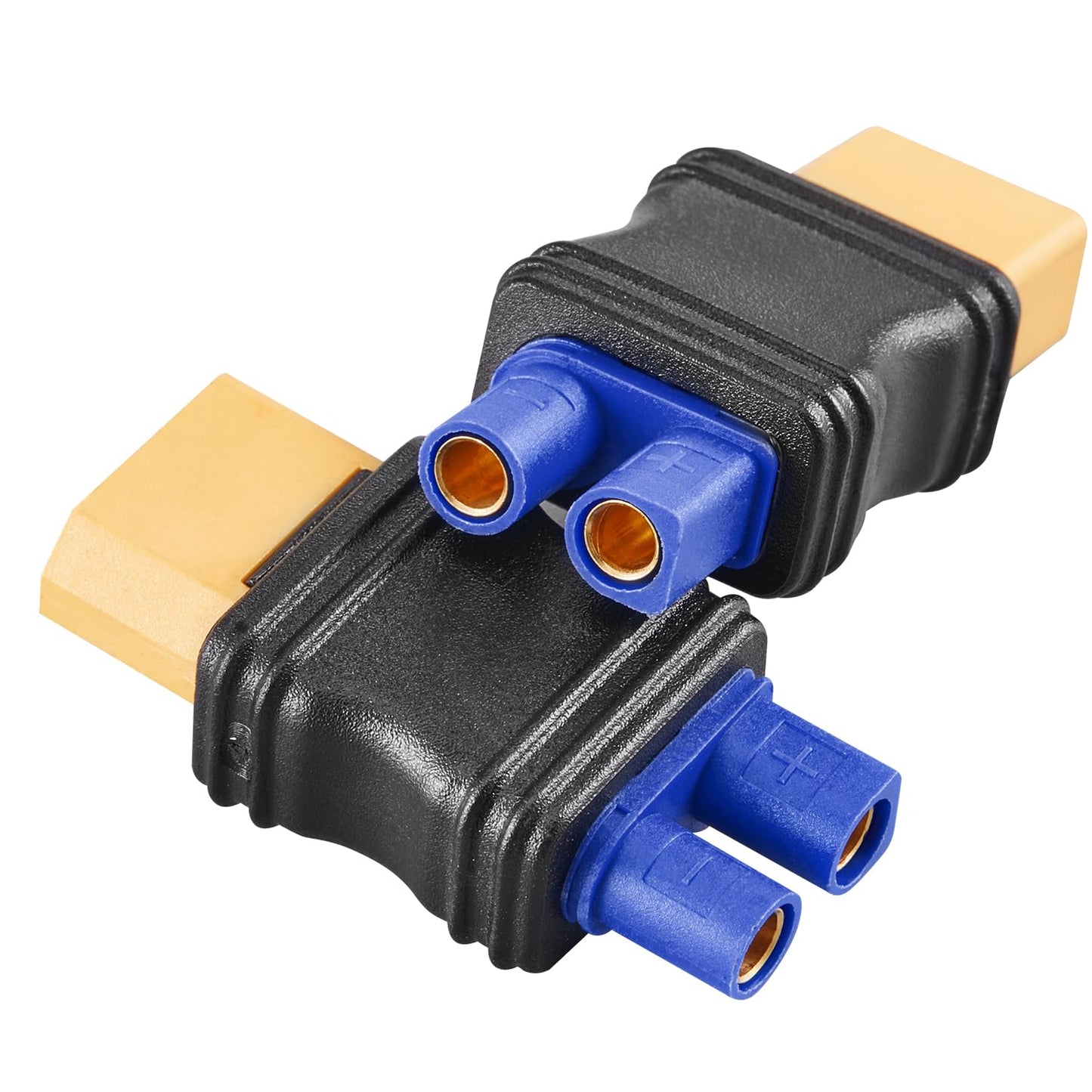 Laisomeke 2 Pack XT60 Male to EC3 Female Mould Type Adapter no Wire Connector Adapter for LiPO Battery