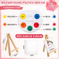 Sabary 24 Sets Valentines Day Gift for Kids, Valentines Gift Painting Cards Painting Canvas Panel with Wooden Easel Watercolor P