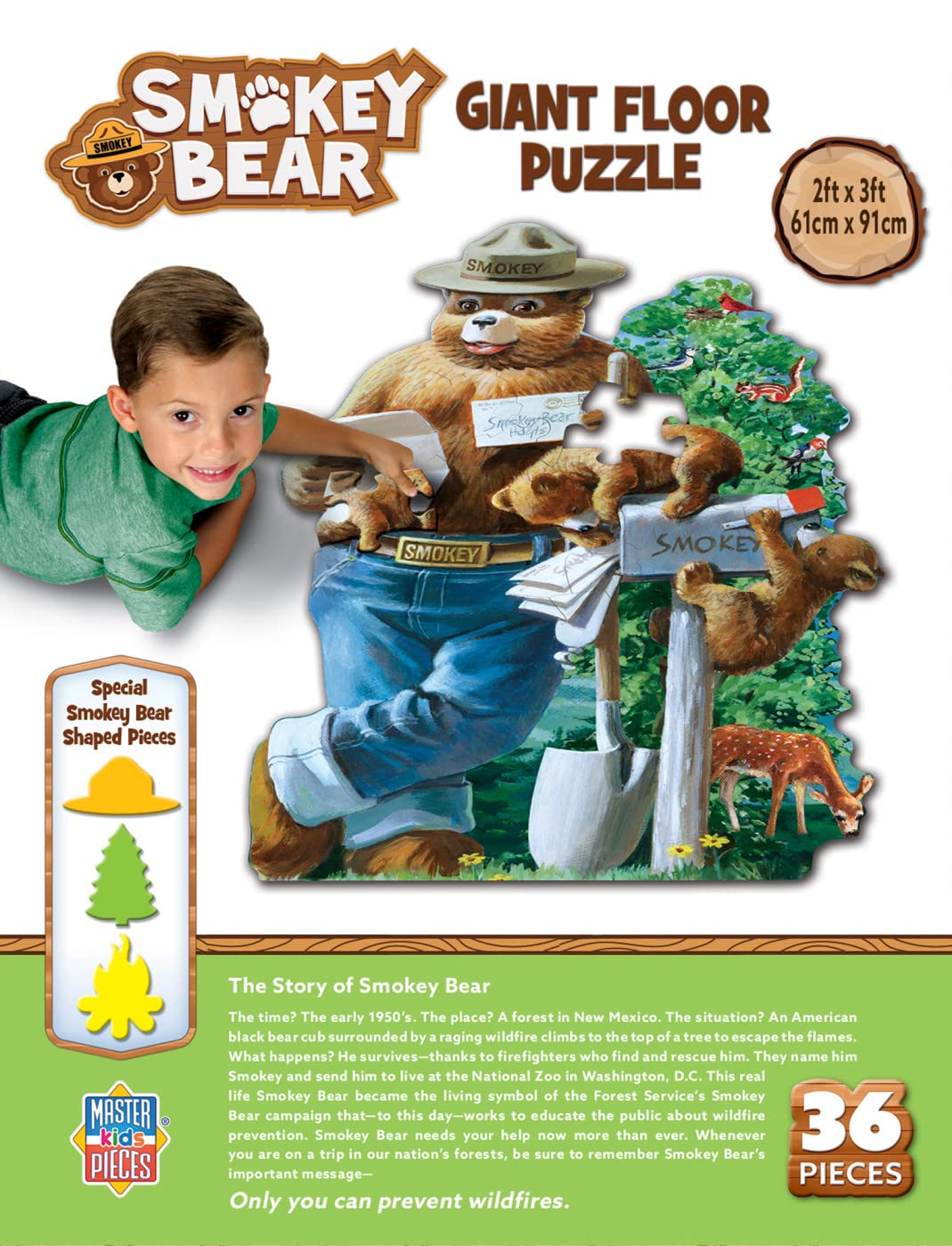 Smokey Bear Floor Puzzle 36 Pc