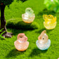 HOMICO 30 Pieces Luminous Mini Dinosaur for Dollhouse Tiny Resin Dinosaurs Mini Animals for Fairy Garden Micro Landscape Aquariu