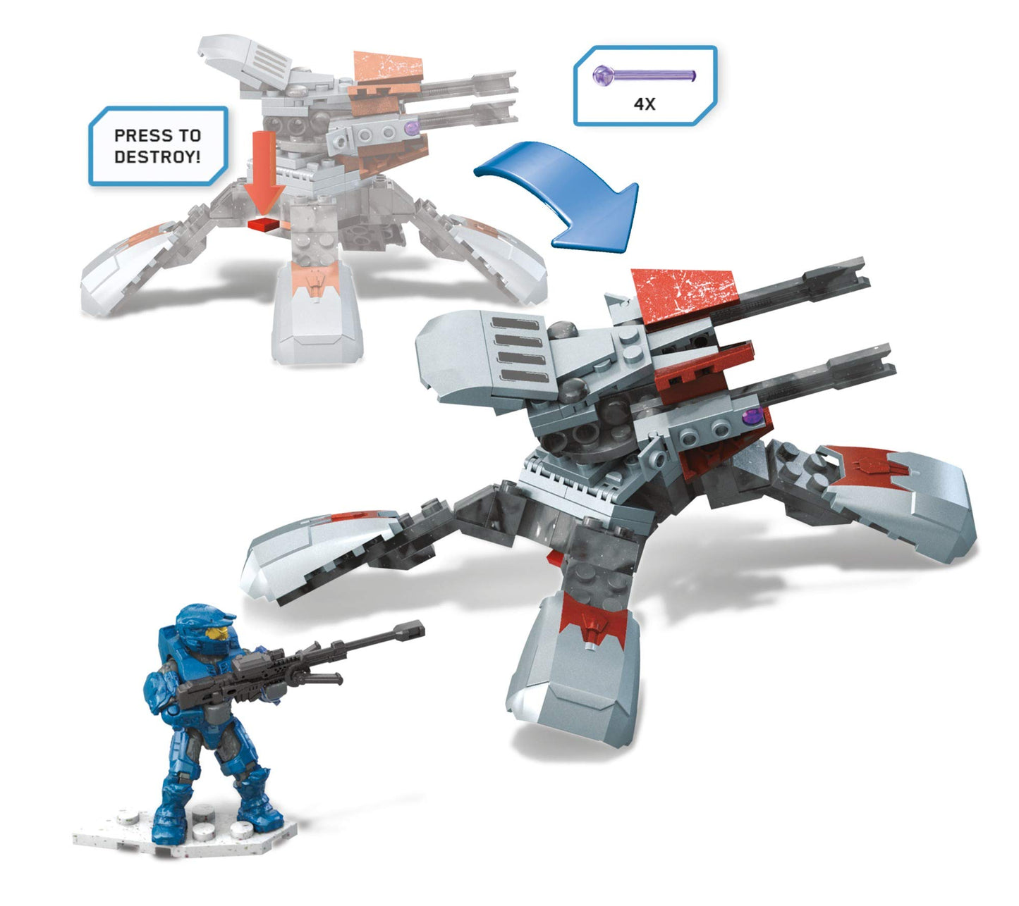 Mega Construx Halo Banished Turret Building Set