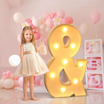 Imprsv 3Ft Marquee Light Up Letters &, Large Light Up Letters, Big Marquee Letters For Party Decorations Baby Shower Anniversary