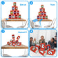 JOYIN 13 Pcs Carnival Party Bean Bag Toss Game  Sturdy Knockdown Can  Birthday Easter Party  Family  Best Outdoor and Indoor Games  Easter Egg Hunt for Classroom Gifts (Number Style)