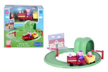 Peppa Pig GrandpaS Train And Track Playset With Sound Effects, Includes 2 Figures, Peppa Pig Preschool Toys For Girls And Boys 