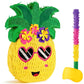 Wernnsai Small Pineapple Piñata - Piñata With Blindfold And Bat For Girls Boys Kids Piñata For Hawaiian Tropical Luau Party Supplies Summer Fruit Themed Birthday Party Decorations For Fiestas Carnival
