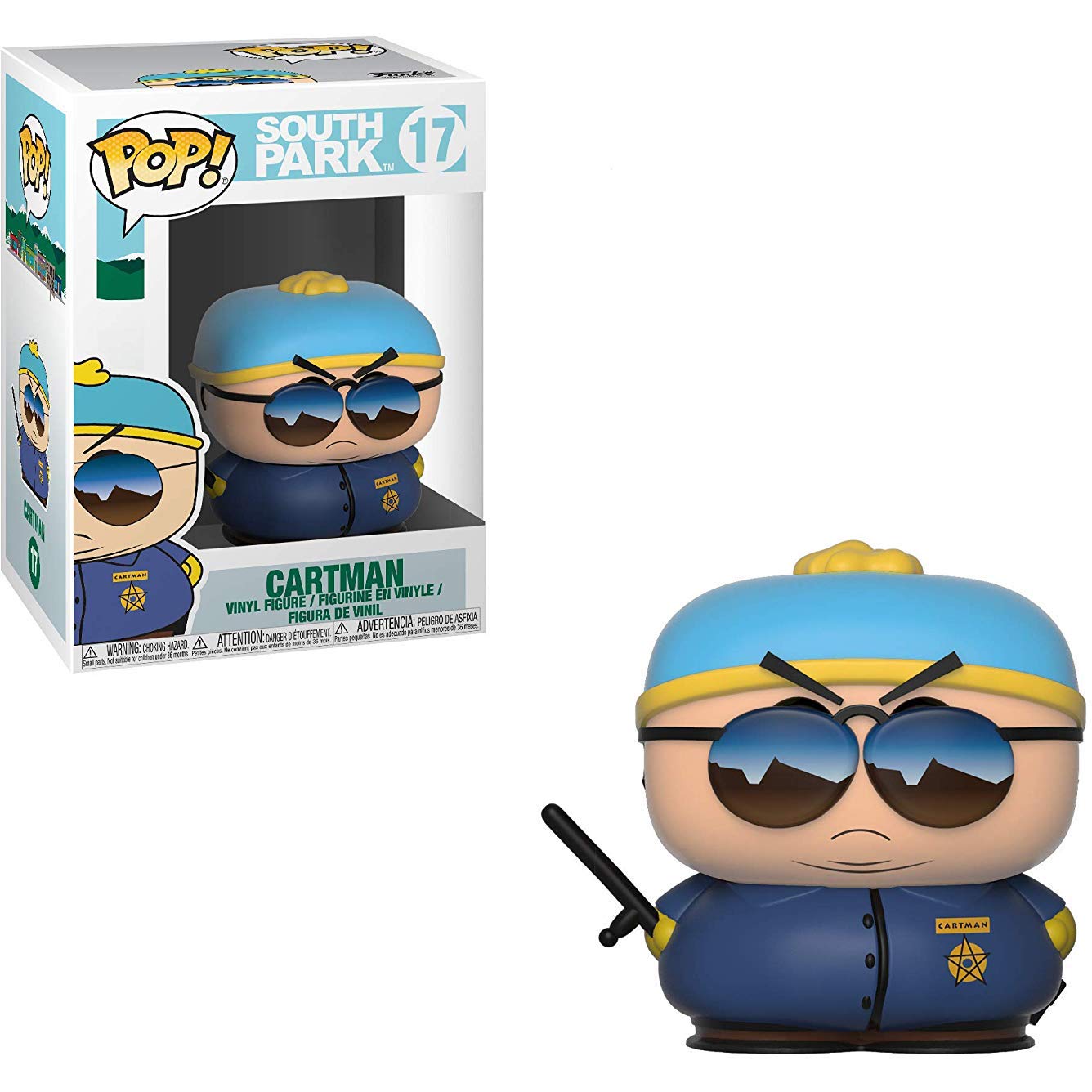 Funko Cartman: South Park X Pop! Vinyl Figure & 1 Pop! Compatible Pet Plastic Graphical Protector Bundle [#017 / 32861 - B]