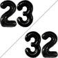 Katchon Black 40 Inch 23 Balloon - Birthday & Anniversary Decorations For Women & Men - Reusable, Self Sealing, Foil, Number Balloon