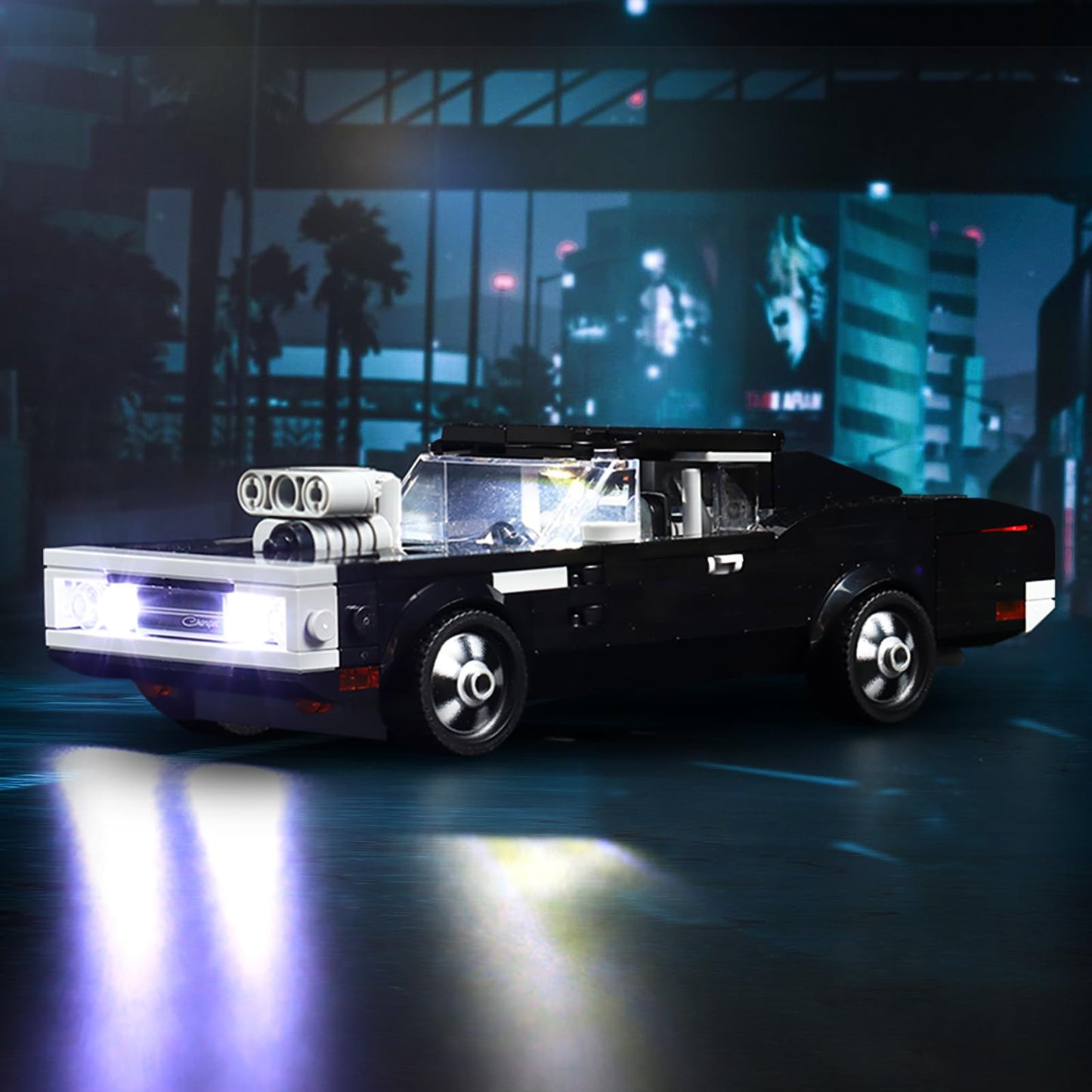 Upgraded Light Kit Compatible With Lego Speed Champions Fast & Furious 1970 Dodge Charger R/T, Lights Decoration Compatible With
