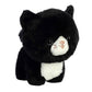Aurora® Playful Teddy Pets™ Tuxedo Cat Stuffed Animal - Black - Small 6.5" - Soft Polyester