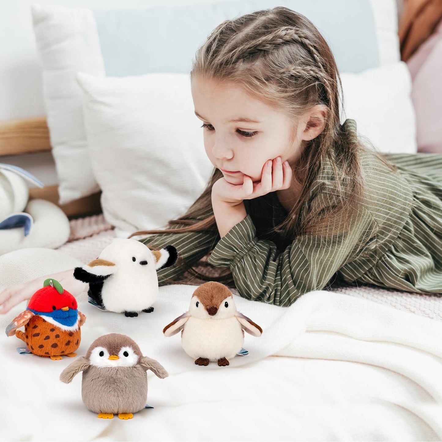 Adorlynetty Penguin Stuffed Animal Penguin Doll Plush Toy Holder Bag Pendant Party Favor Gifts Toys For Boys Girls Kids