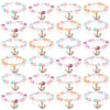 Ecally 24 Pcs Tea Party Favors Bracelet Bulk Mini Flower Tea Pot Beaded Bracelet Gift Party Supplies Pot Pendant Accessories Dec
