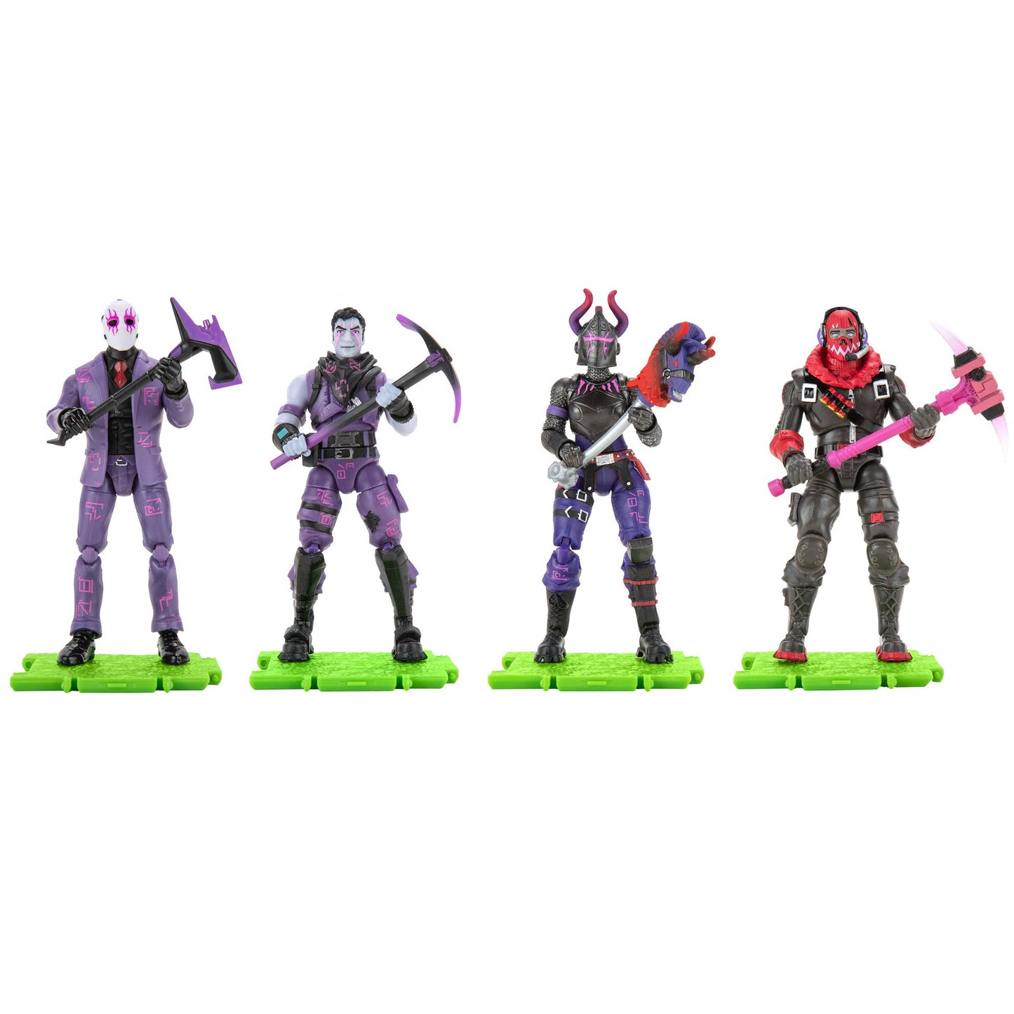 Fortnite Squad Mode 4-Figure Pack, Series 5 - 10cm, Plastic, Red/Rose, Model FNT0777