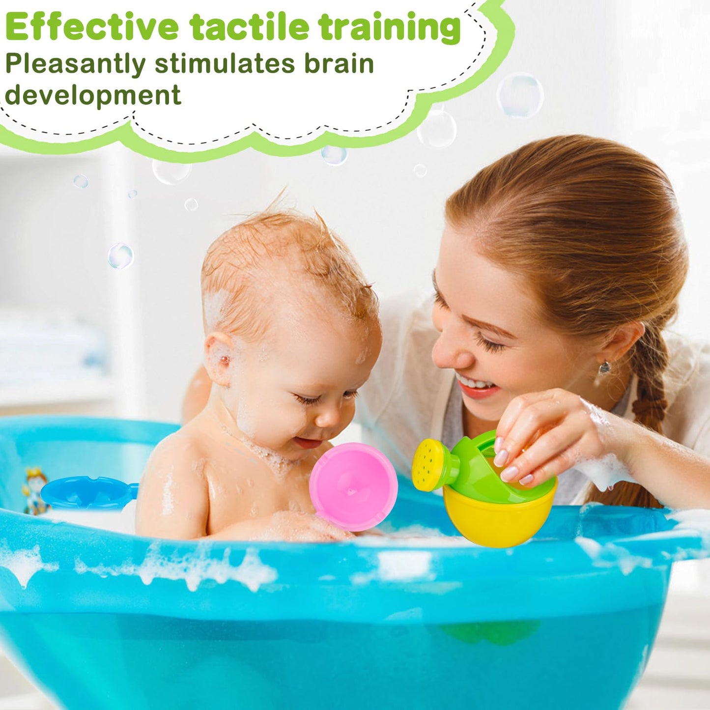 Bath Toys For Toddlers Age 1-3 - Baby Bath Tub Swimming Pool Water Table Toys, Easy To Clean, Mold Free Water Toys Fun Tactile T