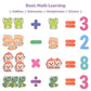 Chefan Felt Ten-Frame Set Math Manipulative Counter For Elementary, Numbers Learning Counting Toy For Kids, Montessori Math Educ