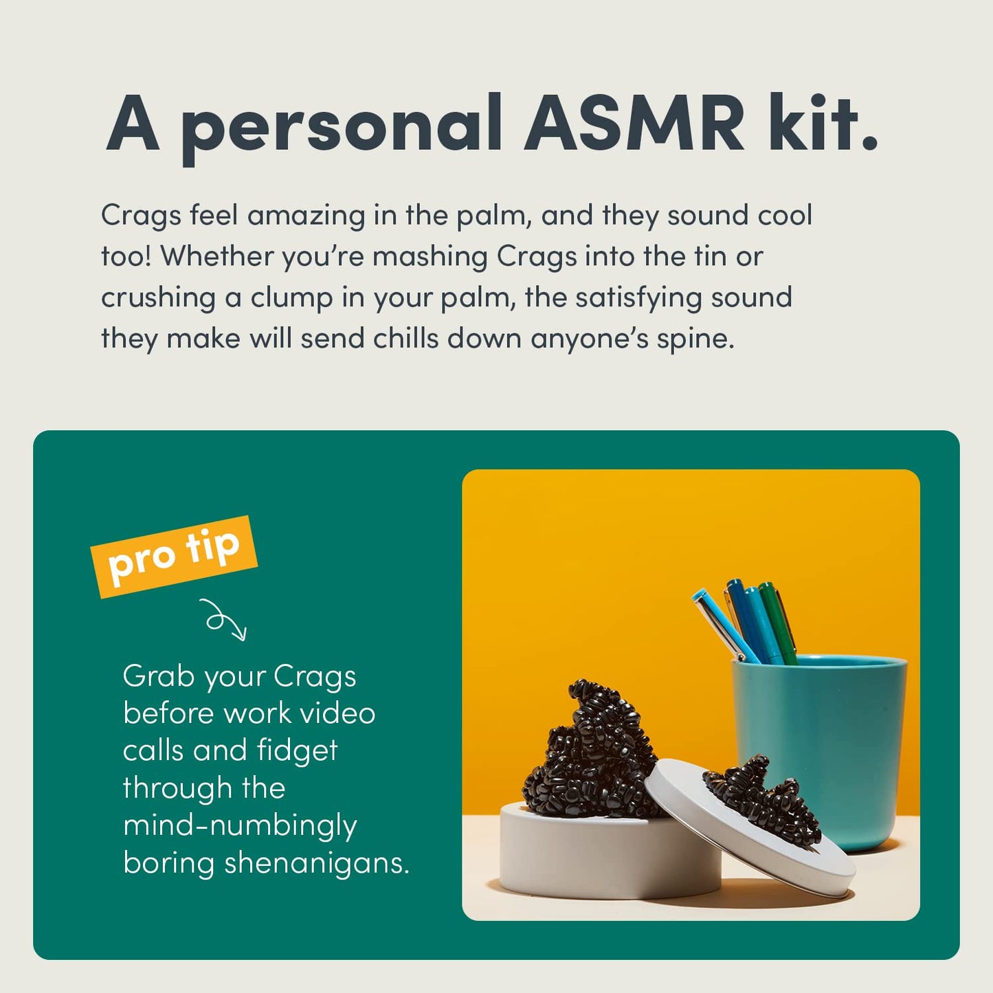 Speks Crags Ferrite Putty | 1 000+ Ferrite Stones in a Tin  Fidget Toy for mature-themeds & Teens 14+  Desk Toy for Office  Christmas Gift  Holiday Stocking Stuffer  Stress Relief | White  Large