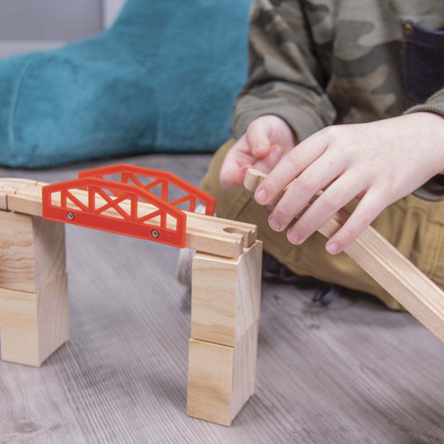Conductor Carl Wood Train Track Bridge Expansion Pack| Compatible with Most Train Tracks| 11 Count (Pack of 1)