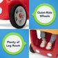 Simplay3 Roll And Stroll Quiet Ride-On Toddler Toy Push Car, With Seatbelt, For Toddlers Ages 1.5-4 Yrs., Red