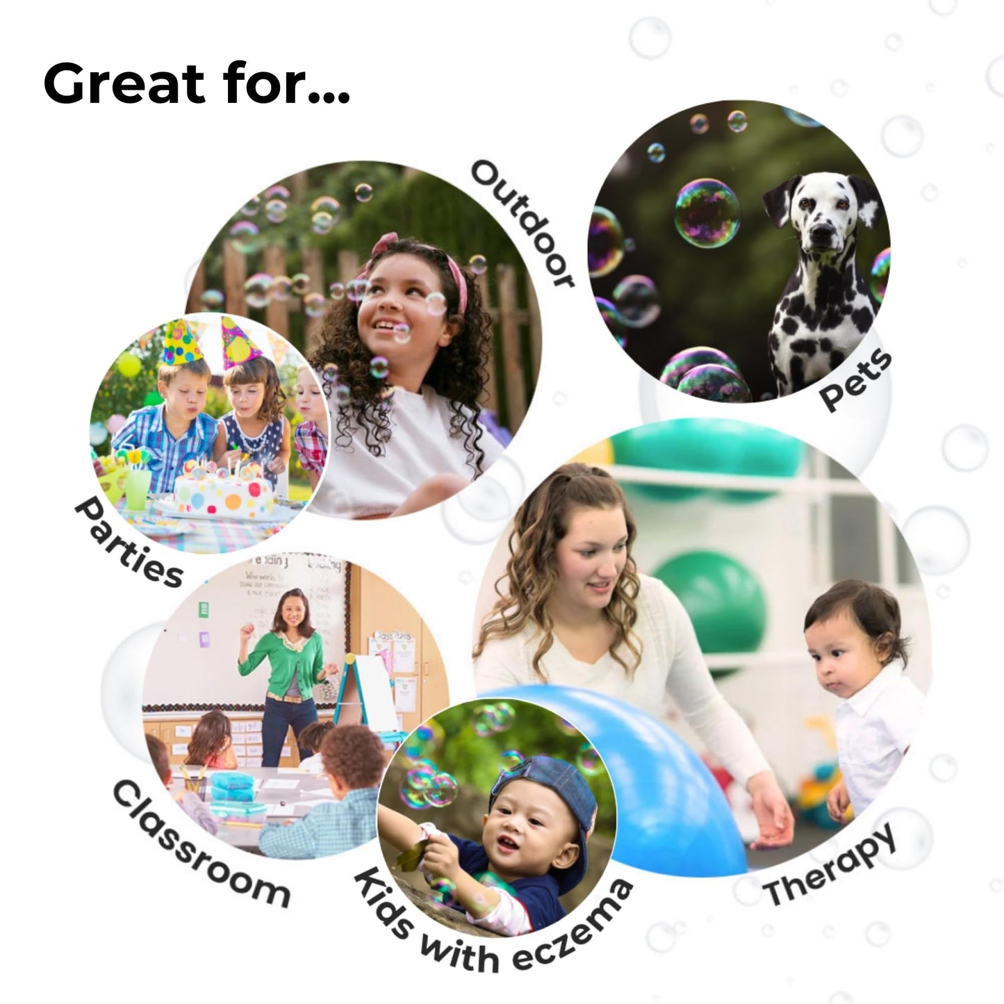 Innobaby Botanical Bubble Solution for Sensitive Skin - 16 oz Refill for Spike Blower Wand and Manual Bubble Toys - Ready to Use - Mess Free - Non Toxic