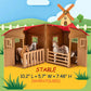 8 In 1 Horse Toy Set For Girl Age 6-12, 8 Pcs Realistic 5 Inch Plastic Horse Figure With Horse Stable, Horse Toy Figurine Farm A