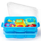 2 Pcs Sand Tray Sensory Bin With Lid And Handle, Portable Sensory Sandbox Container For Kids, Plastic Activity Tray For Toddlers