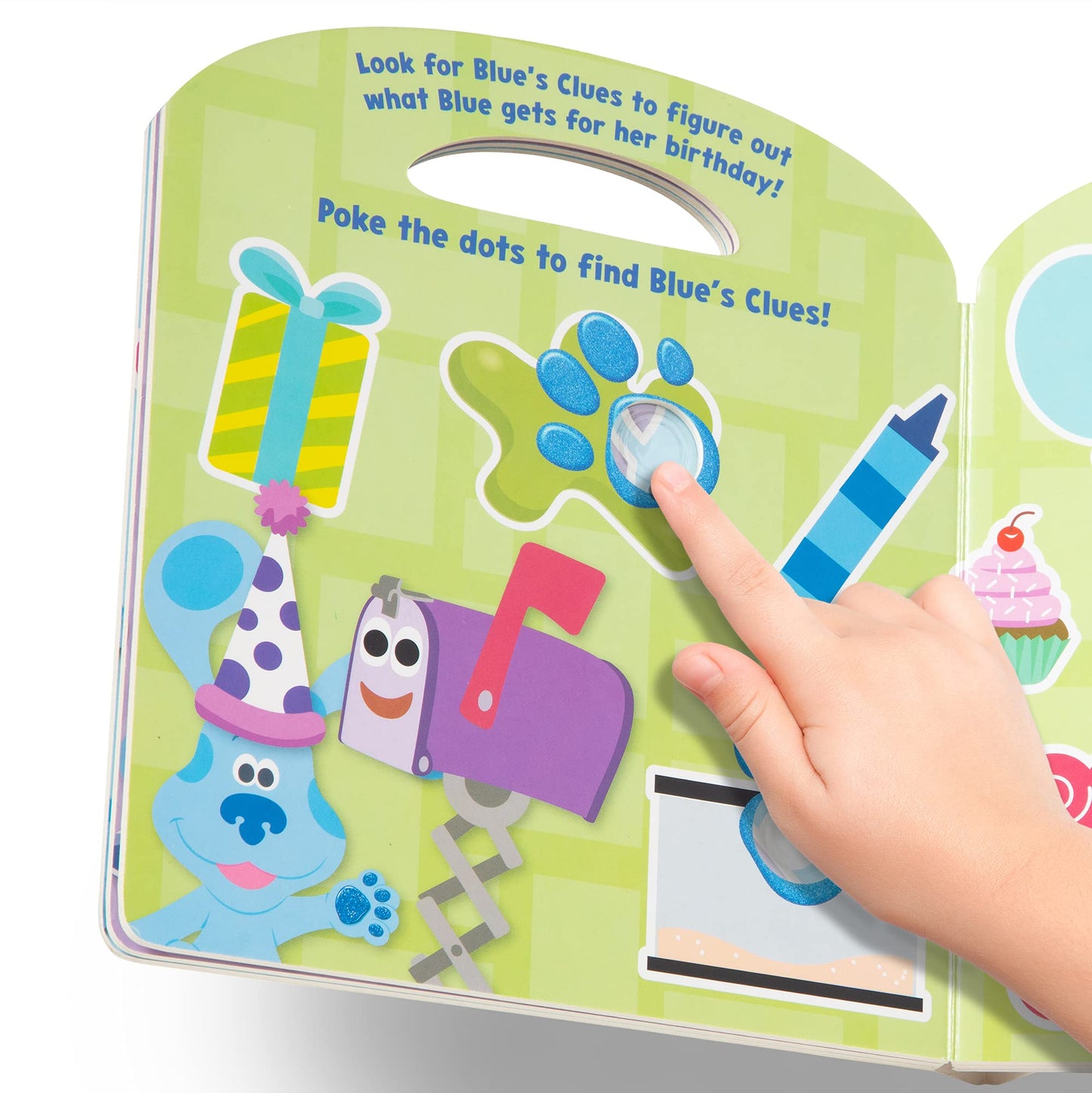 Melissa & Doug Poke-A-Dot Children's Book - Shapes with Blue, Multi, 8"x7"x0.75", Model 33006, FSC Certified