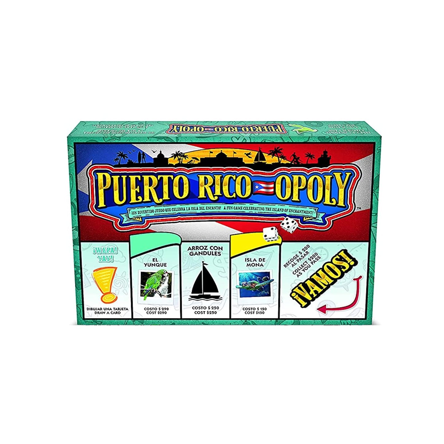 Late for the Sky Puerto RICO-OPOLY Board Game, Cardboard, Multi Color, Model PR