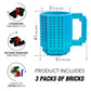 TOYAMBA Build-on Brick Mug BPA-Free Funny Coffee Mug with 3 Packs of Building Blocks Compatible with Major Brands, Funny Cups fo