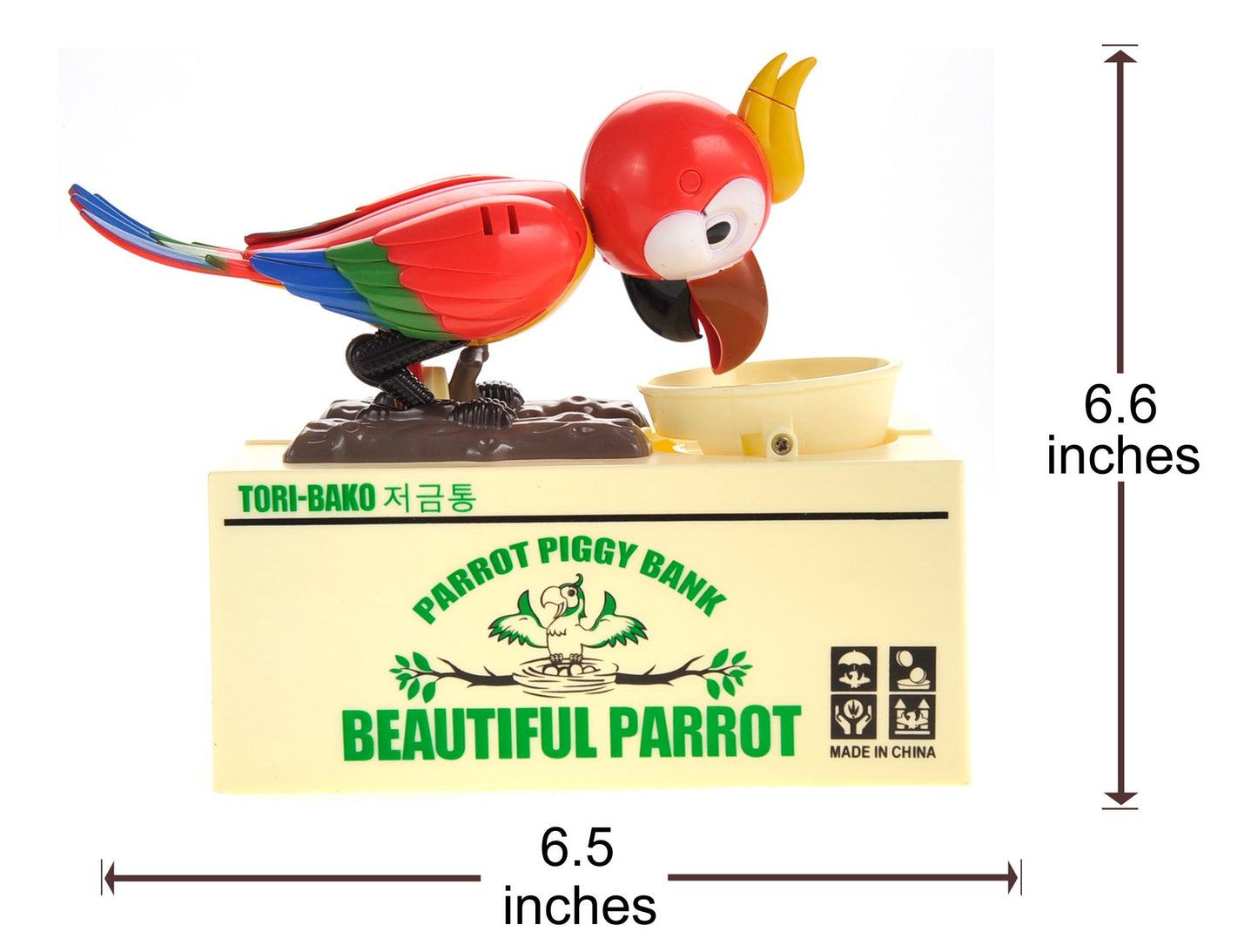 Az Trading & Import Parrot Coin Bank (Red)