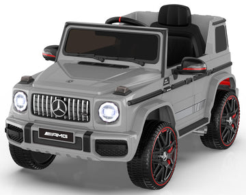 Anpabo Licensed Mercedes-Benz G63 Car For Kids, 12V Ride On Car W/Parent Remote Control, Low Battery Voice Prompt, Led Headlight, Music Player & Horn, Soft Start, Kids Electric Vehicle, Grey