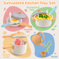 Pretend Play Kitchen Accessories Toys, Pots And Pans Utensils Playset For Kids, Cooking Play Set Gift For Toddlers Boys And Girl