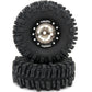 HOBBYSOUL RC 64 * 25mm 1.0 Mud Slingers Tires Soft Sticky Tyres & Heavy 1.0 beadlock Wheels Adjustable Offset Rims for RC Rock C