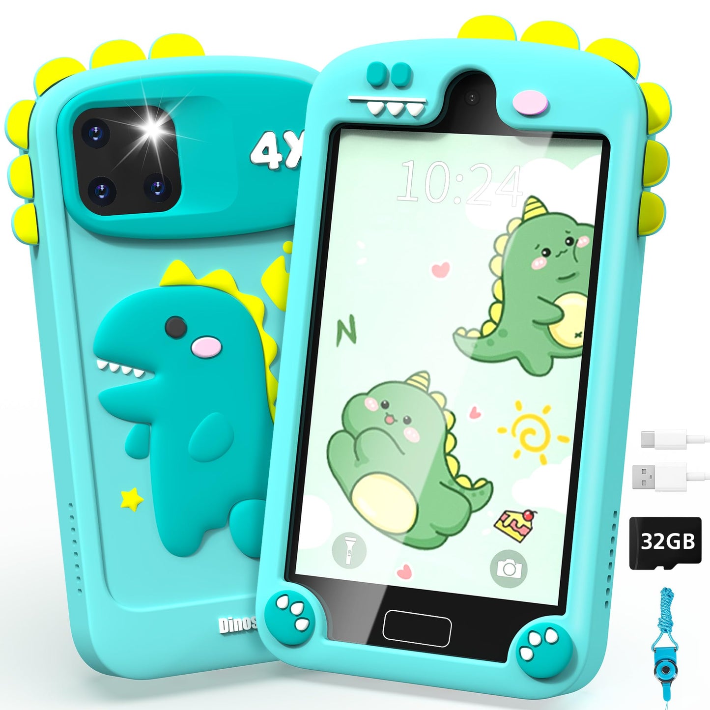 YIFOCO Kids Smart Phone, 4 Touchscreen Dual Camera, 24 No-WiFi APPs & 28 Educational Games, Christmas Birthday Gifts for Boys 3-