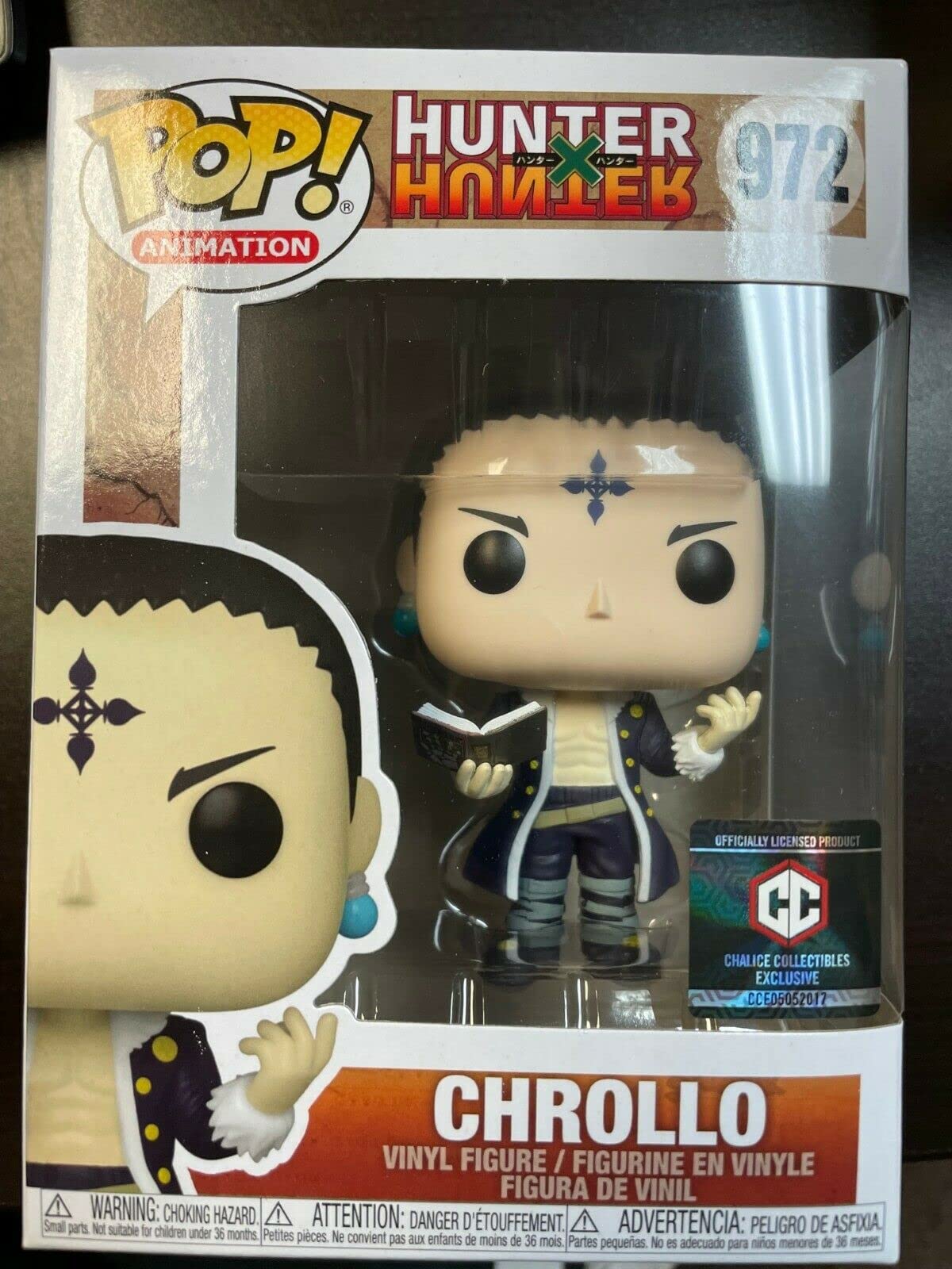 Funko Pop! Animation - Hunter X Hunter: Chrollo limited availability Mulitcolor Collectible #972 With Pop Protector