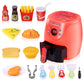 GAGAKU Toy Air Fryer Kids Play Kitchen Playset Accessories,Chefs Pretend Play Food Toys Oven with Light & Sound and Play Food Gr