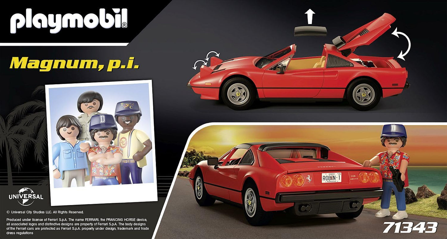 Playmobil Ferrari 308GT Model 71343 - Multicolor Plastic Magnum P.I. Vehicle
