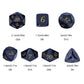 UDIXI 7PCS Gemstone DND Dice Set, Blue Sandstone D&D Multifaceted Diamond-Cut Polyhedral Dice Set with Gift Case for Dungeons an