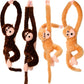Chivao Set Of 4 Stuffed Monkey Hanging Stuffed Animal Monkey Plush Toy Large Stuffed Animal Monkey With Loop For Gifts Favors (Brown Khaki, 20 Inch)