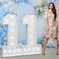 Imprsv Marquee Numbers Large 11Th-Birthday Decorations: 4Ft Light Up Number Party Decor 11 Year Old Girl And Boy Birthday Decora